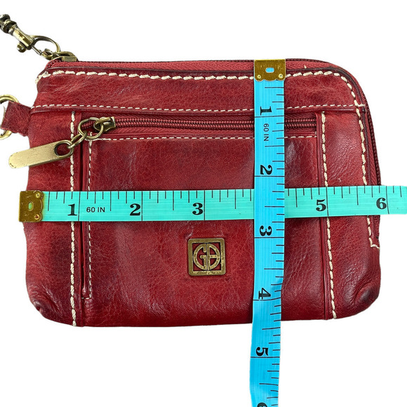 Giani Bernini Red Leather Wristlet Wallet - Picture 5 of 16